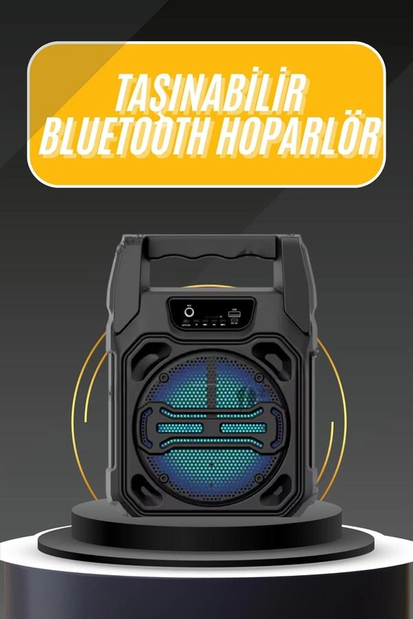 Bluetooth Hoparlör ve Mikrofon ile FM Radyo 6.5 inç