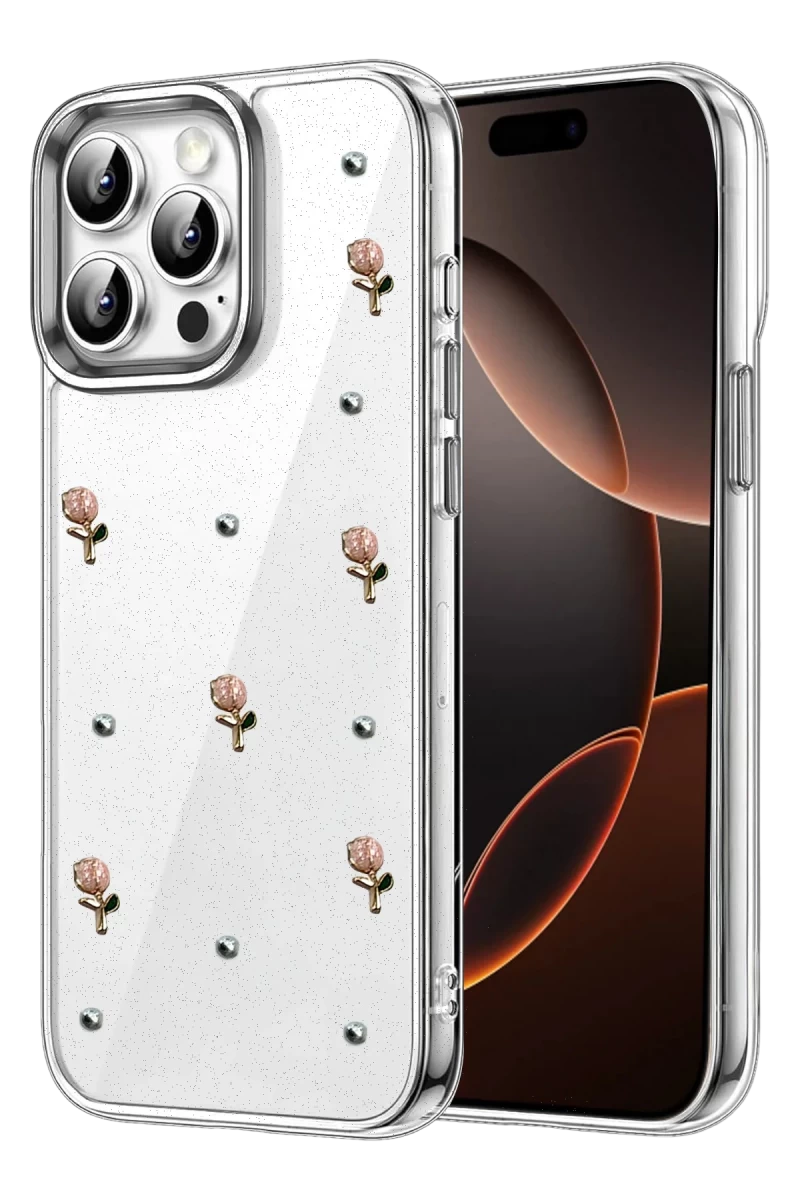 Apple iPhone 15 Pro Max Uyumlu Fiyonk Desenli Kapak - Desen 6