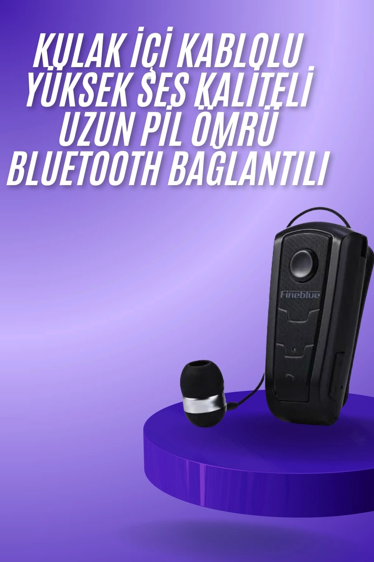 Kablosuz Makaralı Bluetooth Kulaklık Yaka Kulaklığı