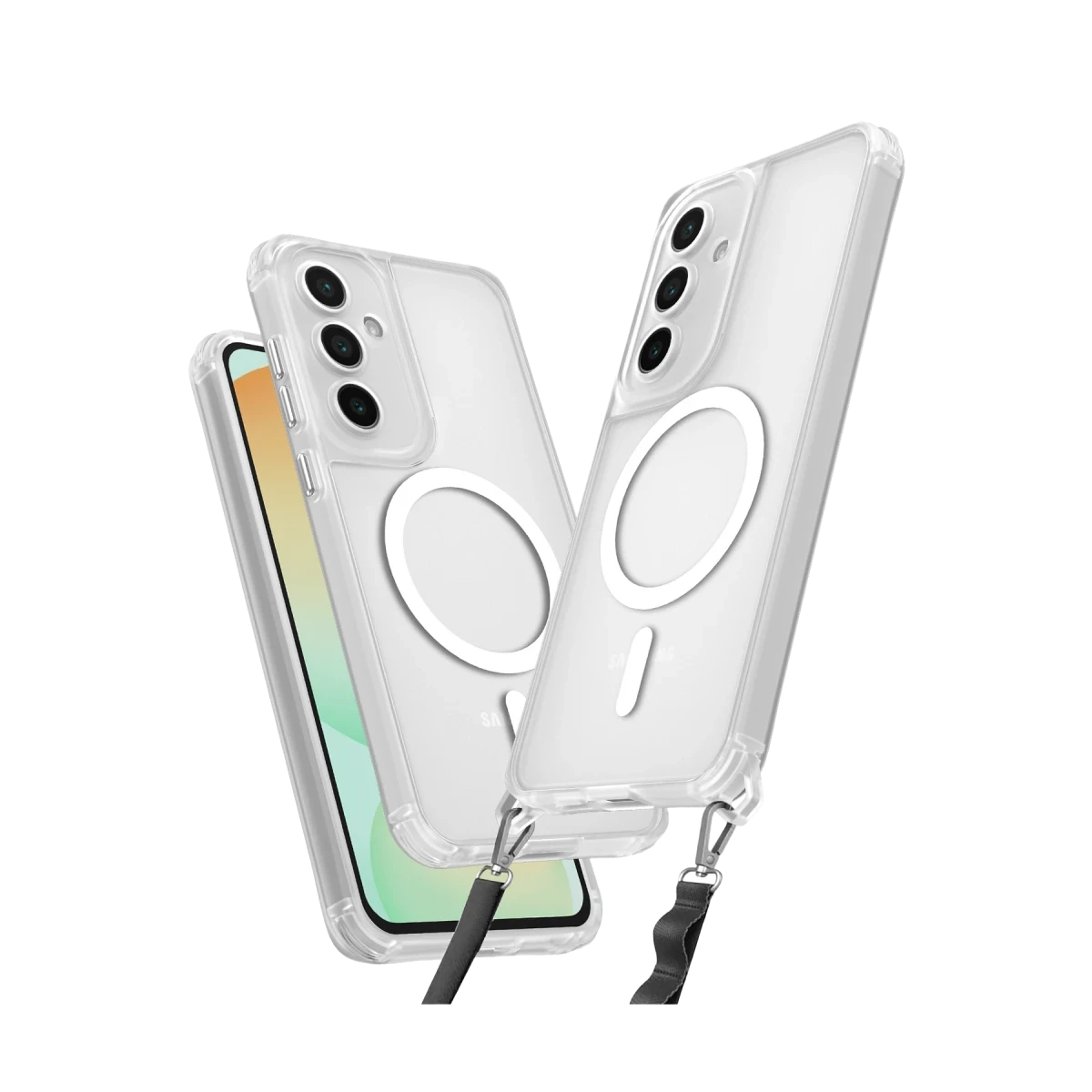 Samsung Galaxy S25 Plus Kılıf Enka Magsafe Silikon Kılıf - Şeffaf