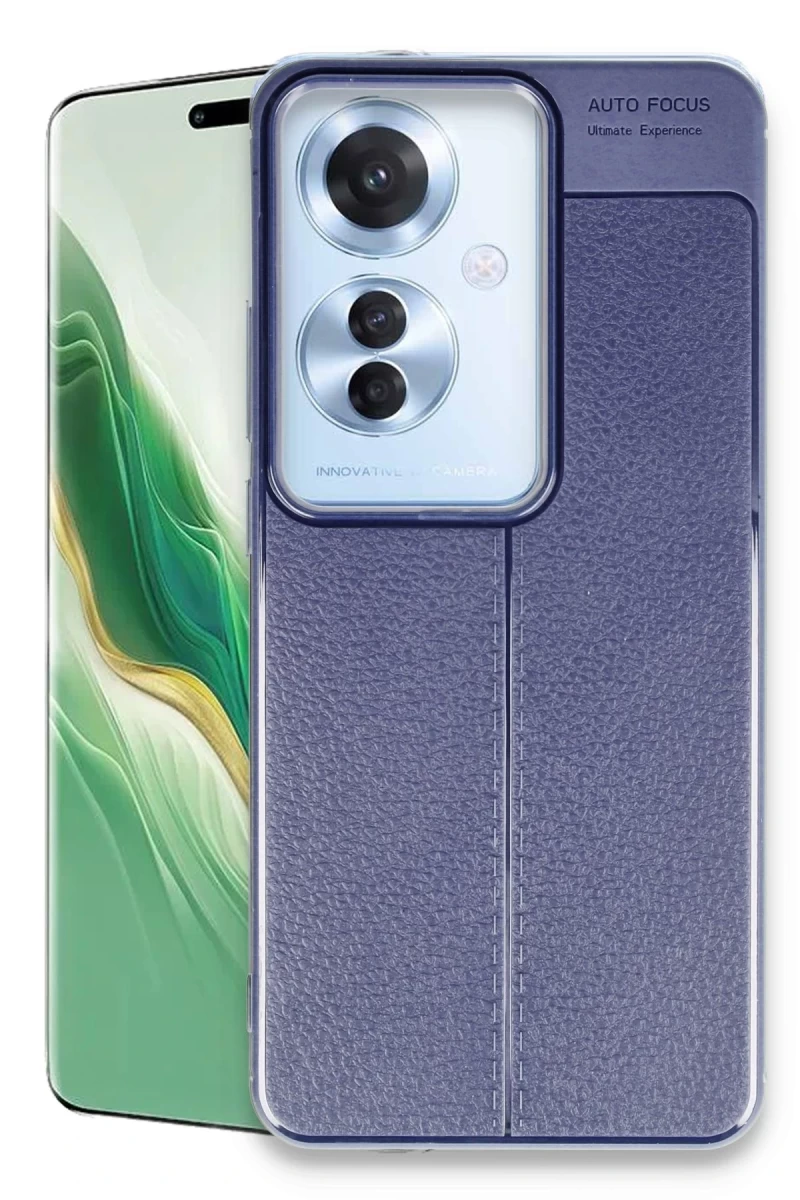 Oppo Reno 11F Uyumlu Kılıf Auto Focus Kapak - Lacivert
