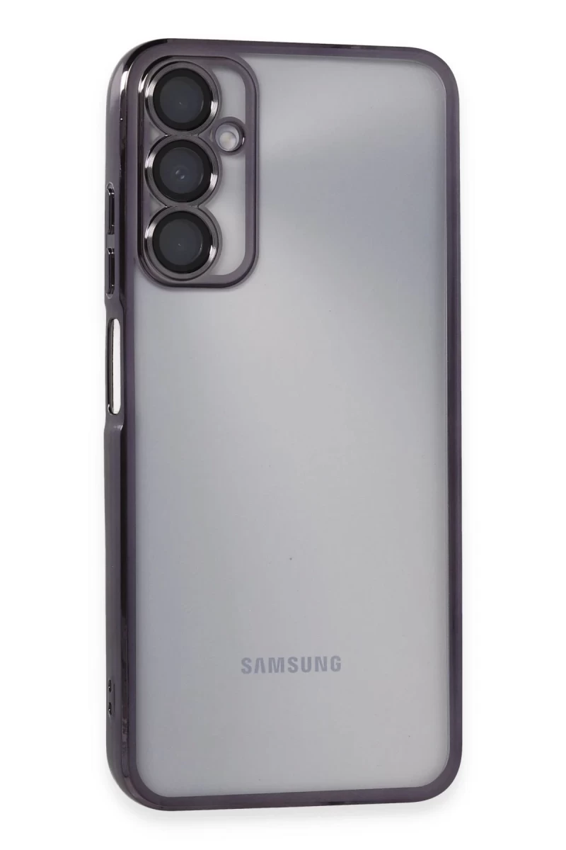 Samsung Galaxy A05S Uyumlu Kılıf Lensli Silikon - Mor