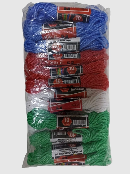 Pratik Plastik Çamaşır İpi 10 Metre 24 Adet Renkli