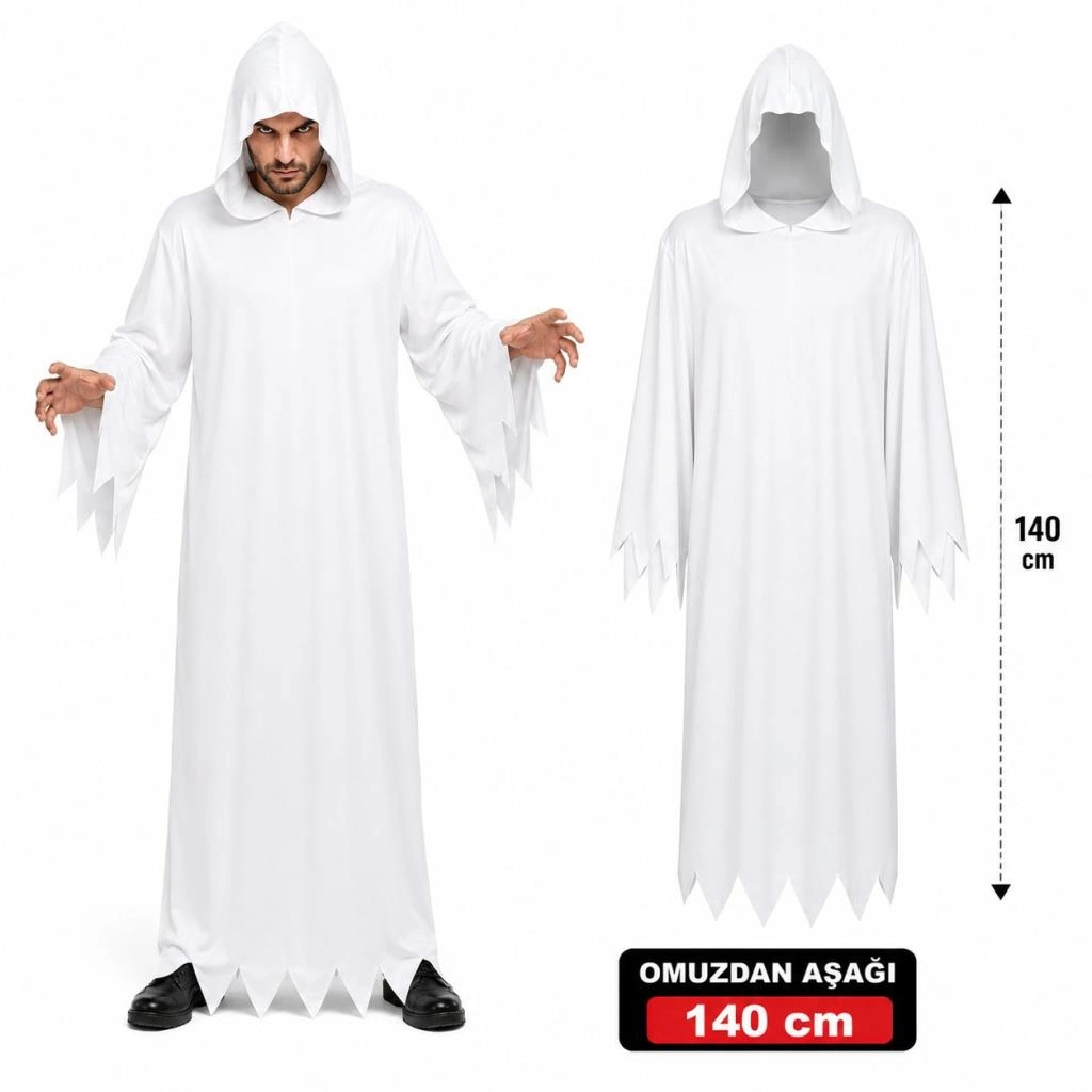 Kapüşonlu Hayalet Kostümü 140 cm Yetişkinler için