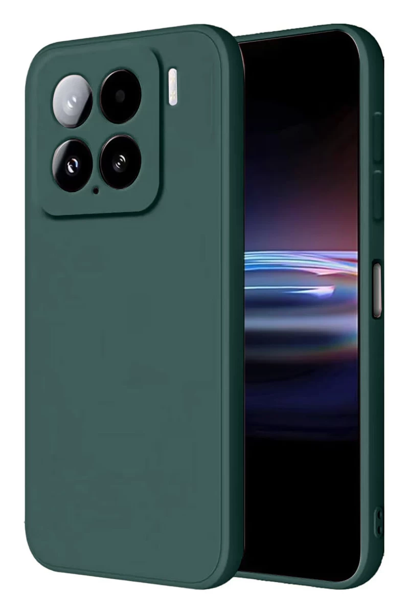 Xiaomi Mi 15 Pro Uyumlu Kılıf Nano içi Kadife Silikon - Koyu Yeşil