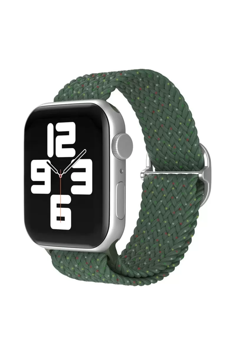 Apple Watch 38mm Uyumlu Star Kordon - Benekli Koyu Yeşil