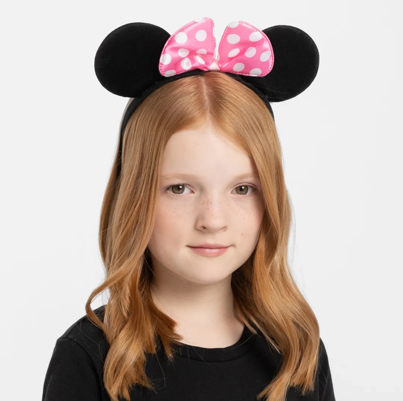 Sevimli Pembe Fiyonklu Minnie Mouse Tacı Mini Kulak