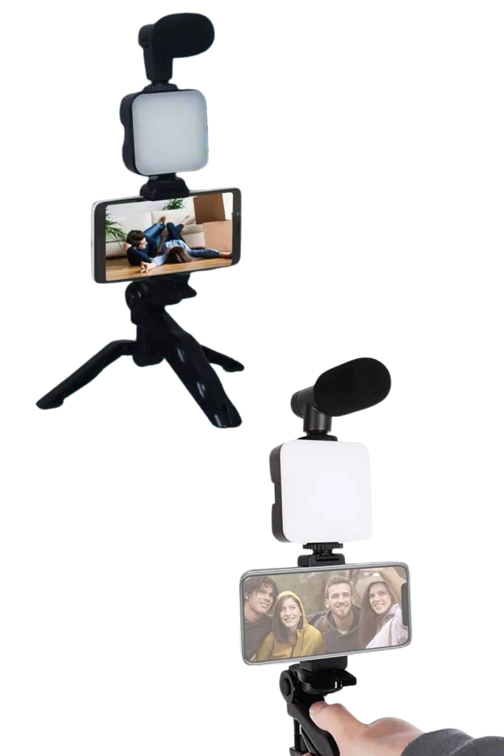 Kompakt Video Yapım Kiti Mini Tripod ve LED Işık ile