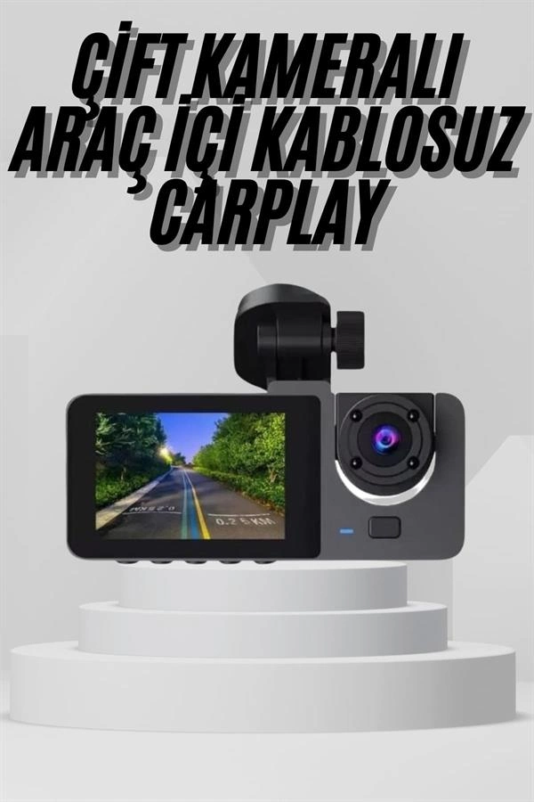 3 Kameralı HD Araç Kayıt Sistemi 2.0in Ekranlı