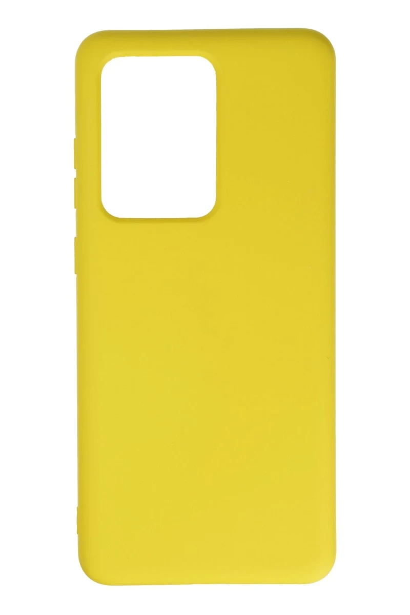 Samsung Galaxy S20 Ultra Uyumlu Kılıf Nano içi Kadife Silikon - Sarı