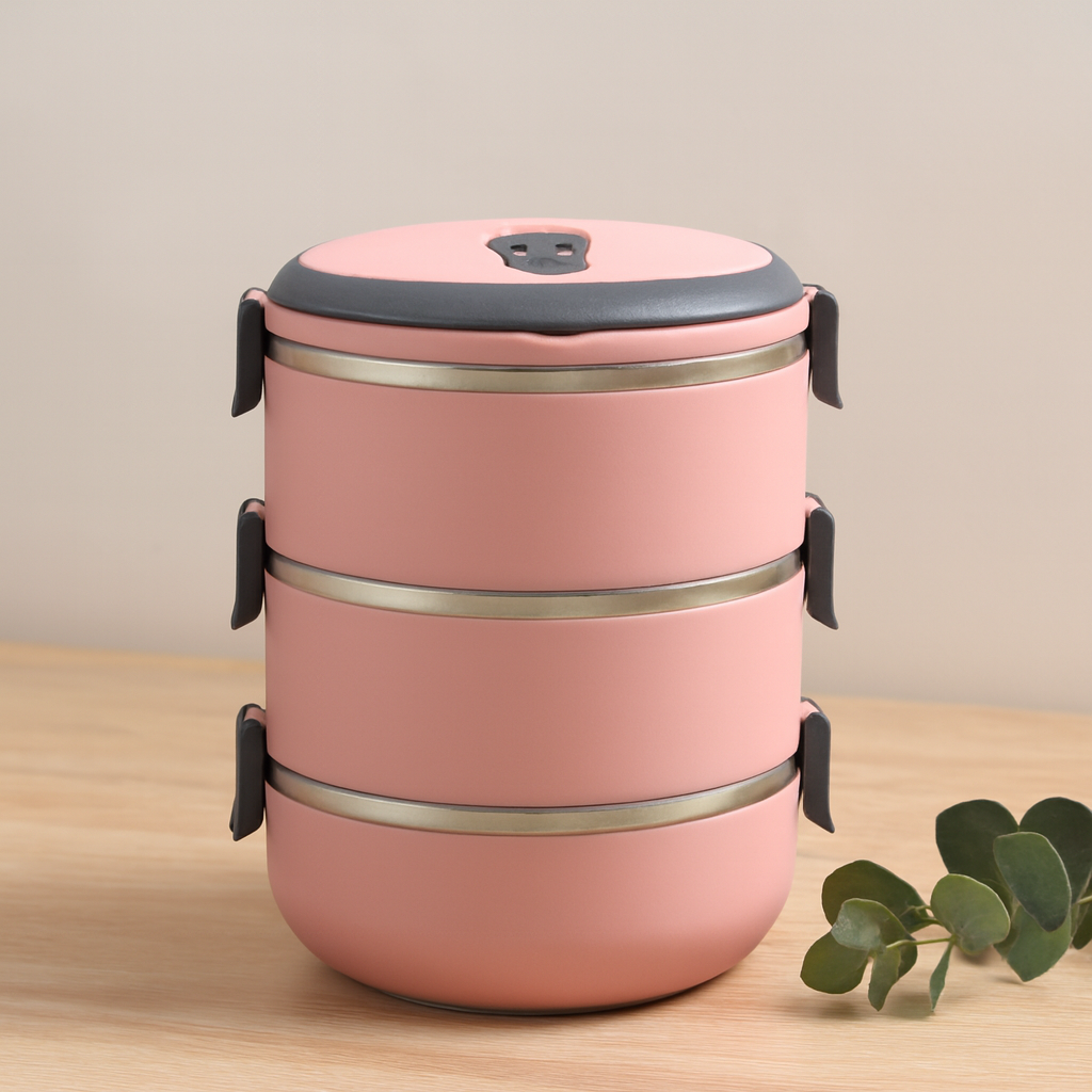 Açık Pembe Sefer Tası Saklama Kabı