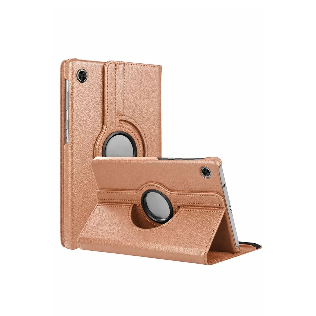 Samsung Galaxy Tab A11 360 Tablet Deri Kılıf - Rose Gold