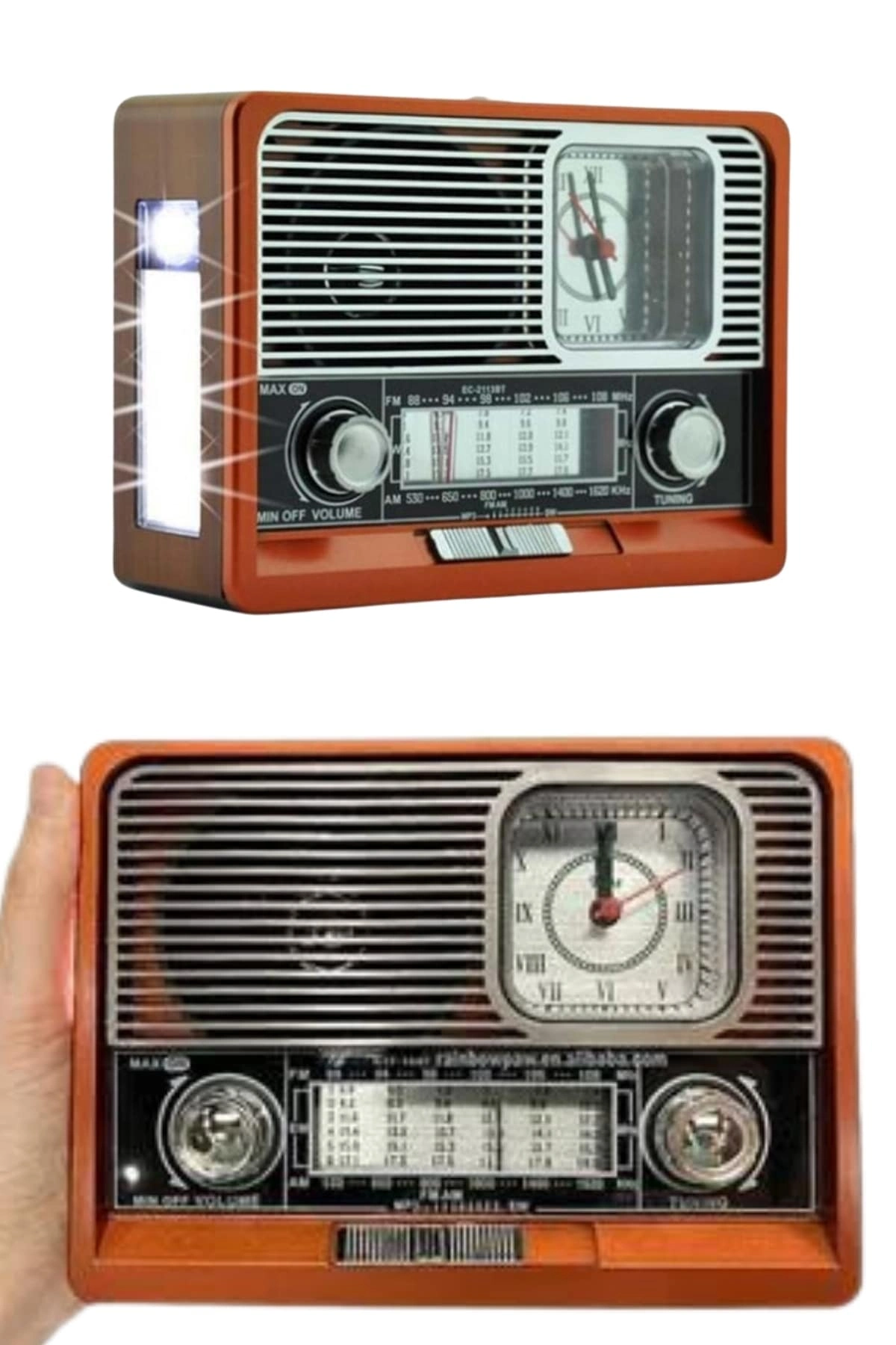 Vintage Radyo Taşınabilir Bluetooth Bağlantılı Hoparlör Radyo