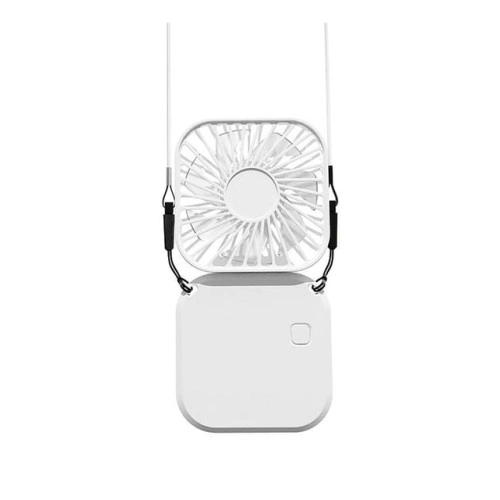 Portatif Mini El Fanı 3 Kademeli USB Şarjlı Masaüstü ve Boyun Askılı