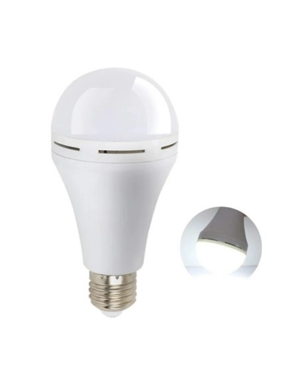 Enerji Tasarruflu Şarjlı LED Ampul E27 Duy 6500K Soğuk Beyaz
