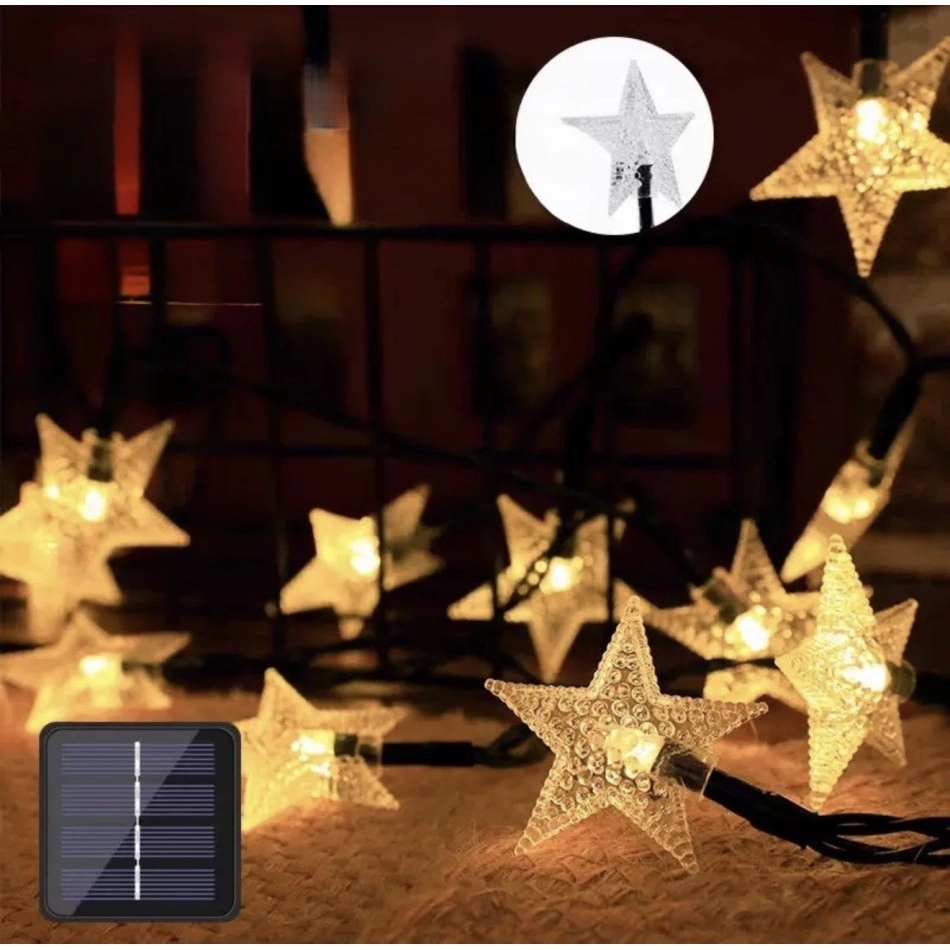 Fonksiyonel Solar Panelli 50 Led Yıldız 7M Gün Işığı