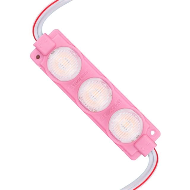 12 Volt 3 Watt Pembe LED Modül - 74x20 mm - 3030 Çip