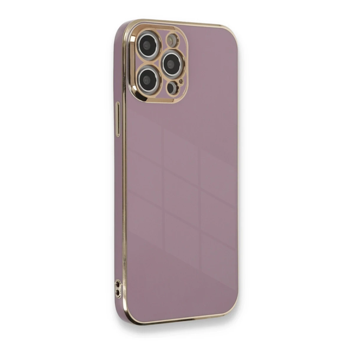 Apple iPhone 12 Pro Max Kılıf Volet Silikon - Mor