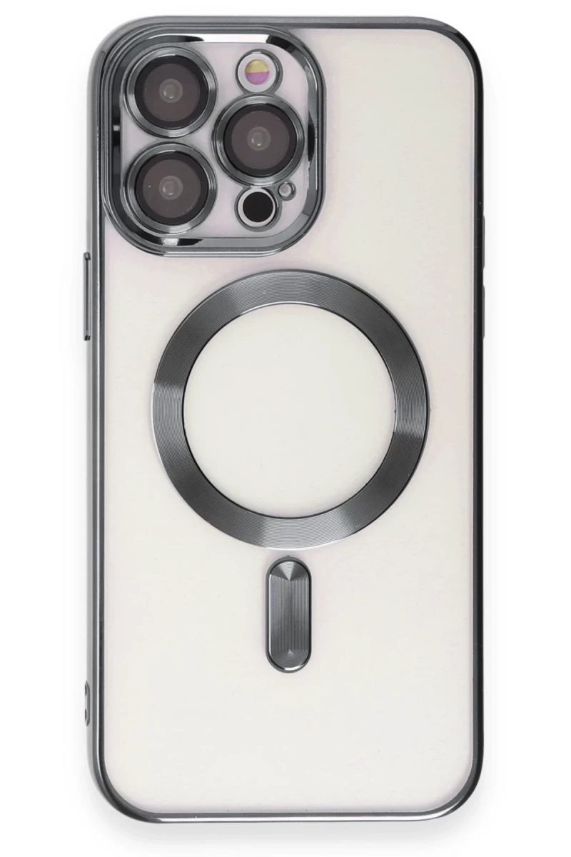 Apple iPhone 15 Pro Max Uyumlu Kılıf Kross Magneticsafe Kapak - Titan Gri