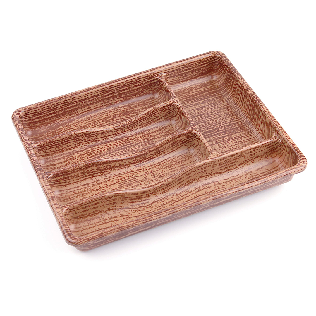 Ahşap Renk - 5 Bölmeli Çekmece İçi Kaşıklık 36X29CM