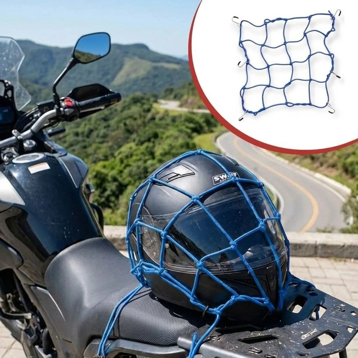 Pratik Taşıma Ağı 35x35 cm Motosiklet Kask ve Bagaj İçin