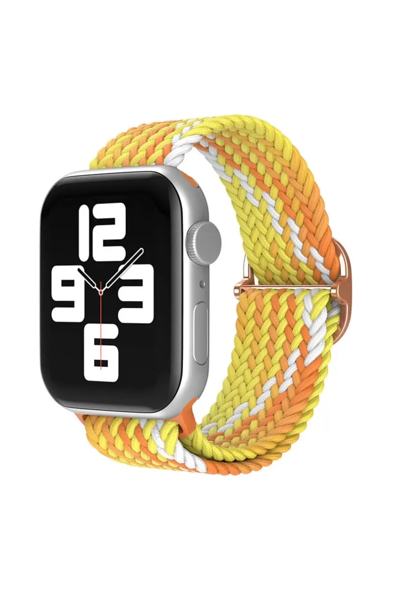 Apple Watch 42mm Uyumlu Star Kordon - Turuncu-Sarı