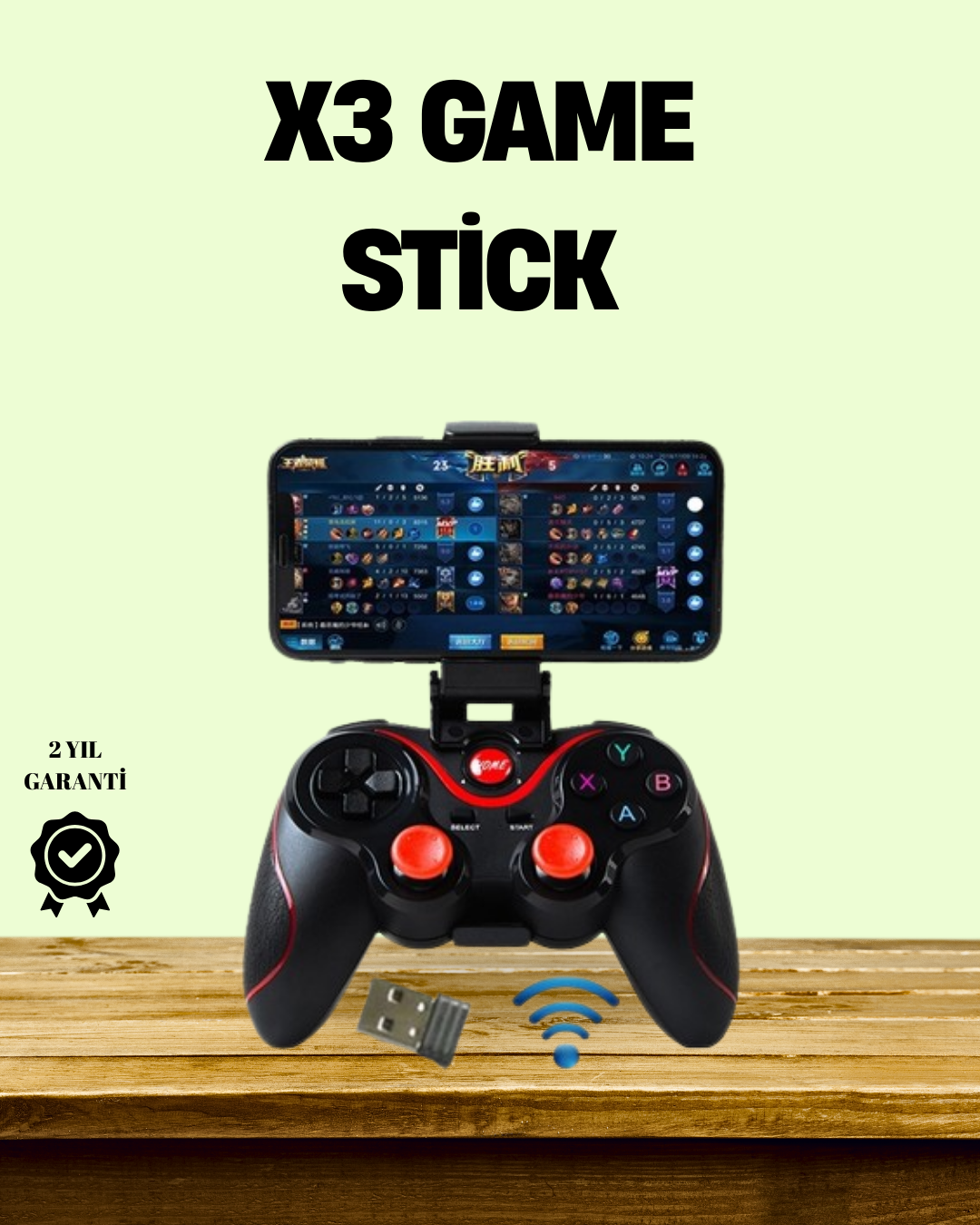 Ergonomik Tasarımlı Şarjlı Kablosuz Gamepad