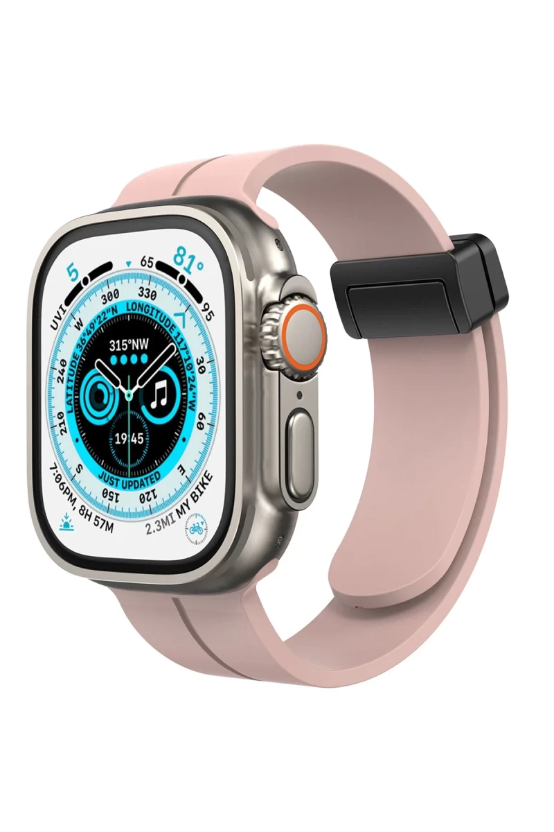 Apple Watch 38mm Uyumlu KR412 Elegance Stylısh Kordon - Pudra
