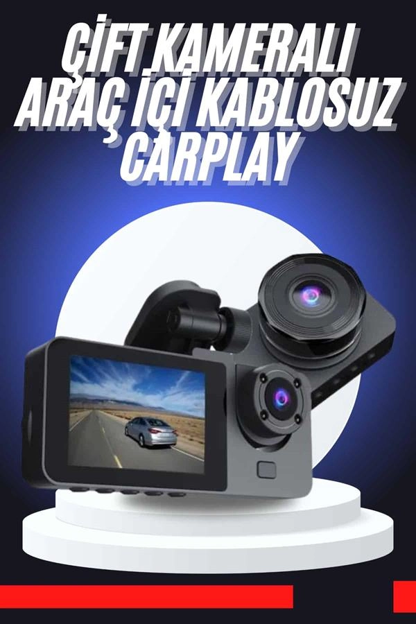 Geniş Açılı Araç İçi Kamera 3'lü Set Full HD 1080P