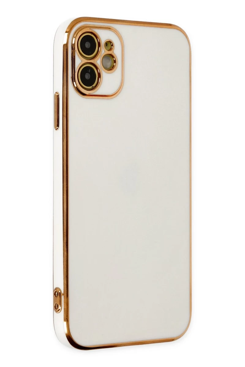 Apple iPhone 12 Uyumlu Kılıf Volet Silikon - Beyaz