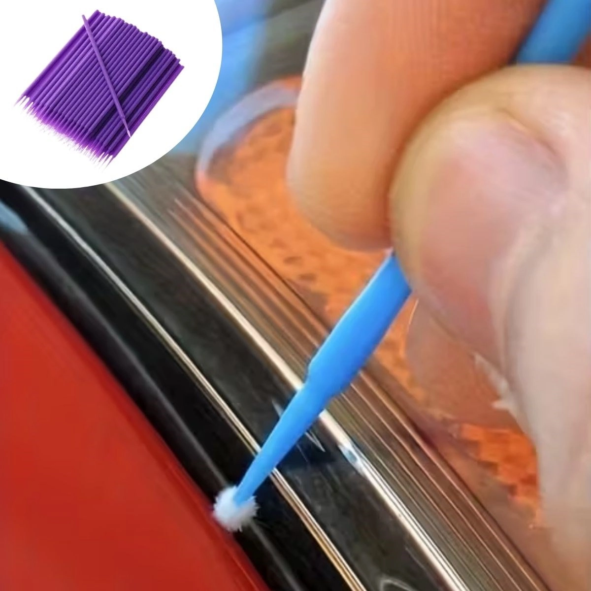 Mini Tek Kullanımlık Araba Rötüş Fırçası 100'lü Set