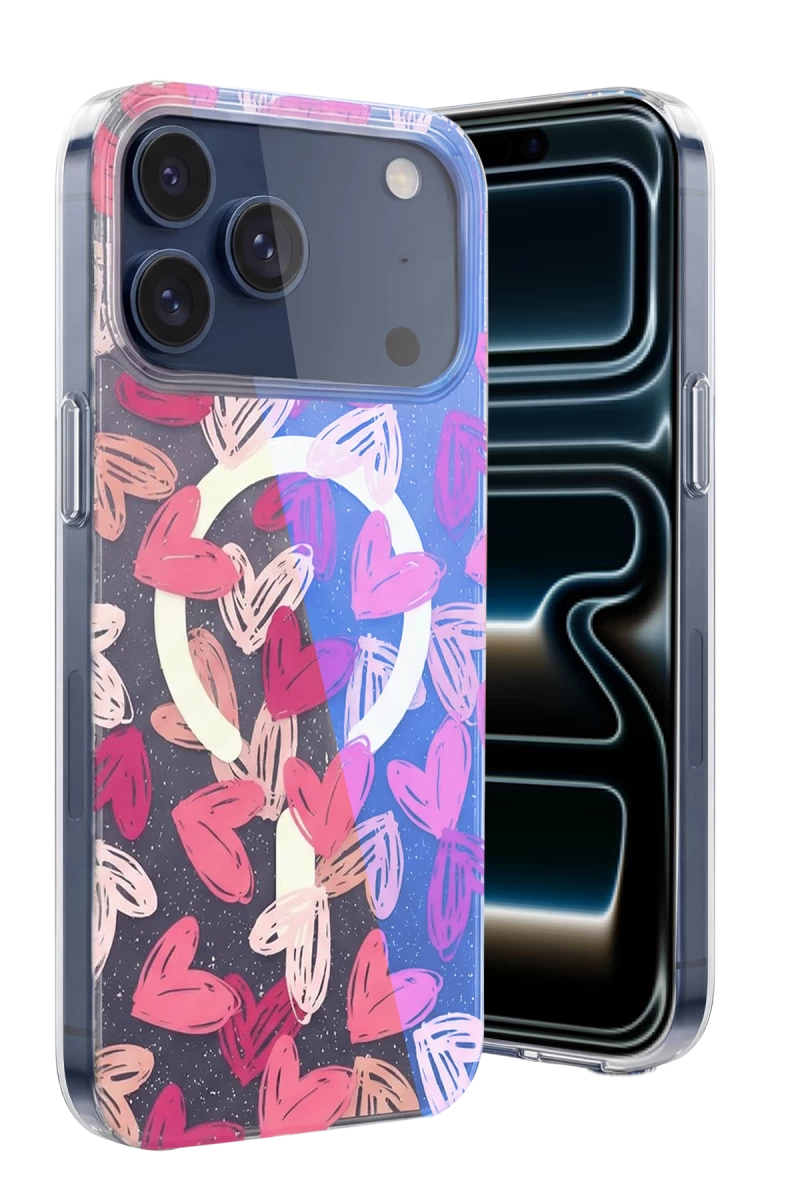 Onegif Apple iPhone 17 Pro Max Uyumlu Desina Magsafe Kapak - Desen 6