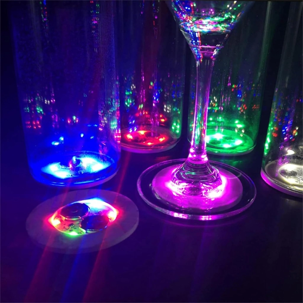 Ledli 3 Fonksiyonlu Yapışkanlı Bardak Altı 6 cm Çap