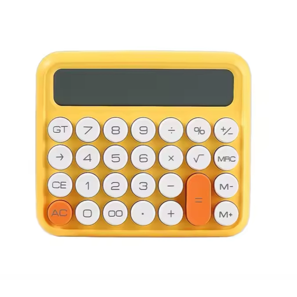 Şık Sarı Hesap Makinesi Ergonomik Tuş Takımı ile