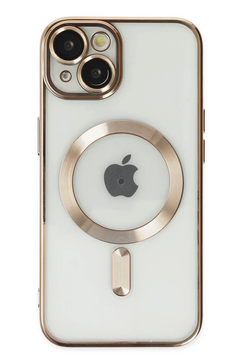 Apple iPhone 14 Plus Uyumlu Kılıf Kross Magneticsafe Kapak - Gold