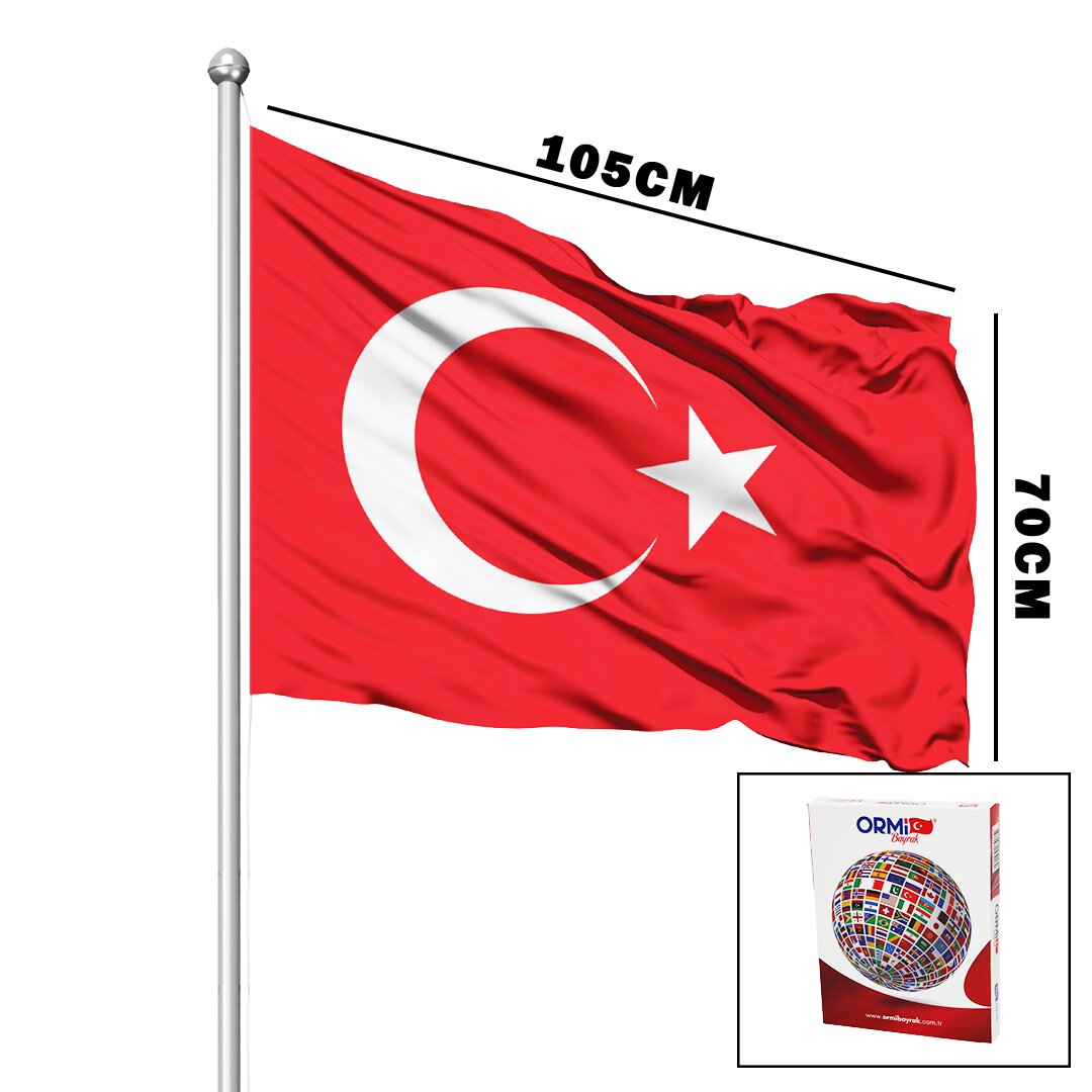 Türk Bayrağı Alpaka Kumaş 70X105CM