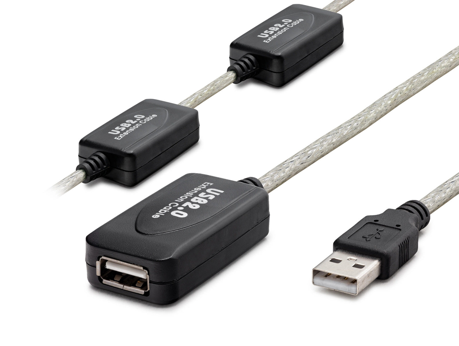 Uzun Mesafe Usb Uzatma Kablosu 30 M Siyah