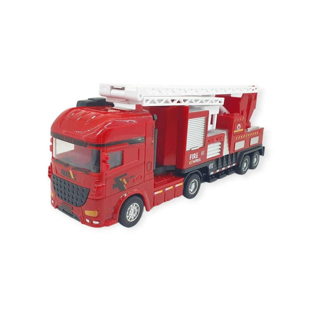Metal İtfaiye Arabası - Merdivenli 26cm - 706-45