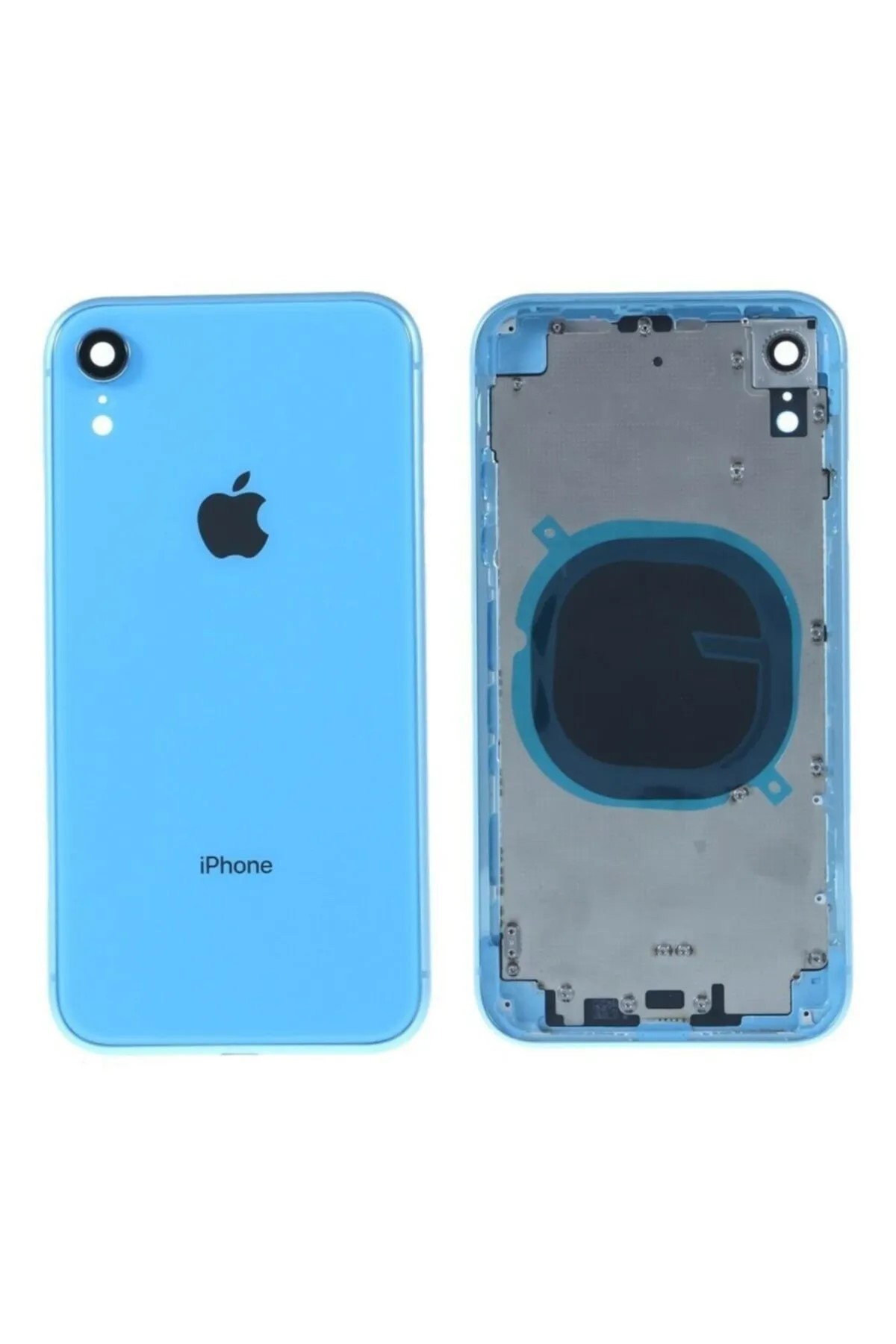 Iphone Xr Uyumlu A Kalite Boş Kasa Arka Kapak Mavi