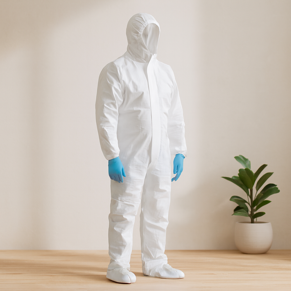 Koruyucu Tulum XL Non-Woven Beyaz  (179-187cm, 108-115cm)