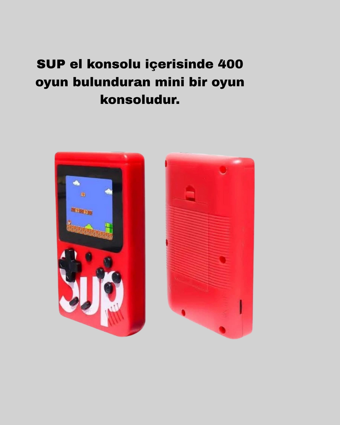 Retro El Konsolu 500 Oyun 2 Oyunculu 3 İnç Ekran