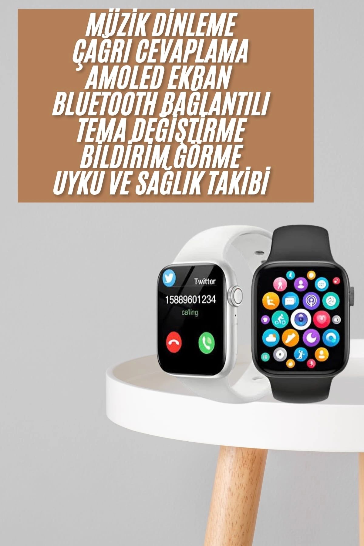 Akıllı Saat 1.83 İnç Android ve iOS Uyumlu Çağrı Cevaplayabilen
