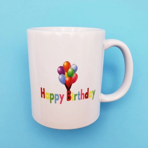 Şık Happy Birthday Kupa Bardak 8 cm x 10 cm Hediye