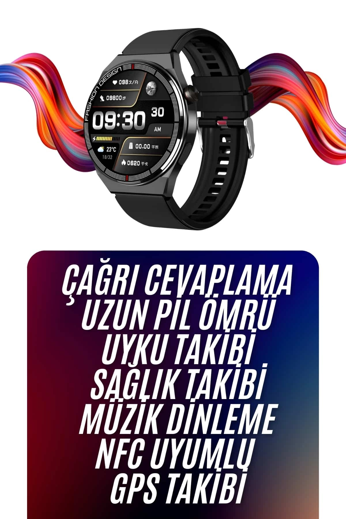 Üç Kordonlu Akıllı Saat 300-400 mAh İOS Android Uyumlu