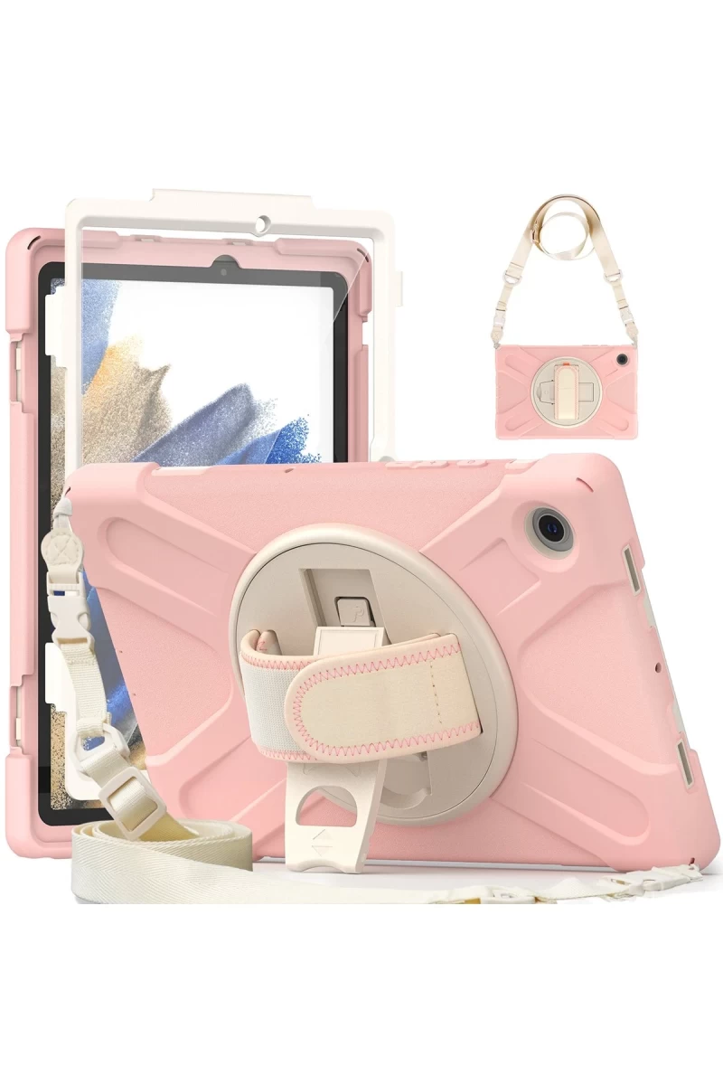 Samsung Galaxy X200 Tab A8 10.5 Kılıf Amazing Tablet Kapak - Pembe
