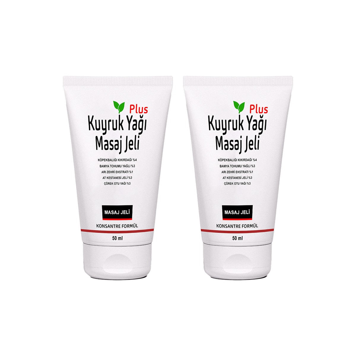 Kuyruk Yağı Masaj Jeli Plus 2 Adet 50 ml Konsantre Formül