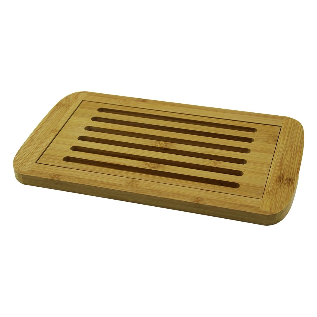 Pratik Hazneli Ahşap Bambu Kesim Panosu 21x36 cm