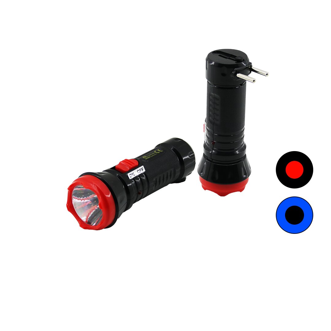 1W Tek Led Fiş Şarjlı El Feneri Uzun Mesafeli