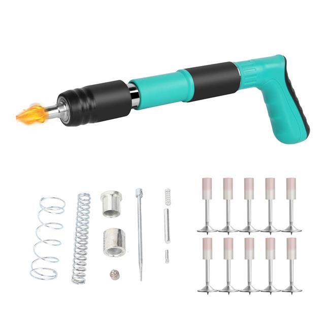 PM-20443 Mini Çivi Çakma Tabancası Taşıma Çantalı 50 Adet Barutlu Çivi Aksesuar Seti