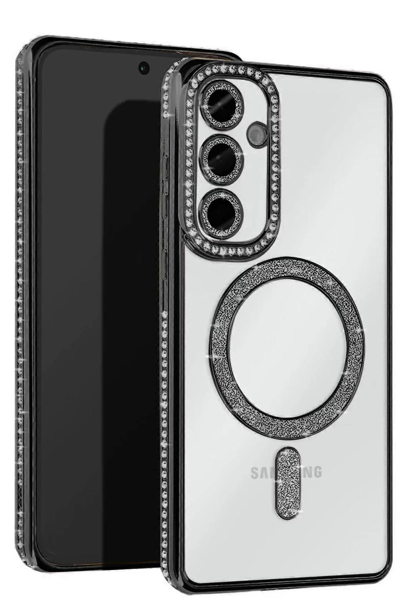 Samsung Galaxy S25 Uyumlu Edge Joke Simli Magneticsafe Kılıf - Siyah